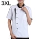 thumbnail image 3 of Qarigey Ropa transpirable de manga corta para hombres y jóvenes de Chef, suministros de comida, conjunto de uniforme de Catering, ropa de trabajo Unisex Camisetas Blanco 3XL Qarigey AP011130-11, 3 of 6