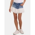thumbnail image 2 of Madden NYC Women's Eyelet Trim Denim Skirt, Sizes XXS-XXL, 2 of 5