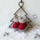 thumbnail image 5 of Ornamentos de Navidad Blancos 10x8.5x7.5cm / 3.9x3.3x2.9In Colgante de Peluche, 5 of 7