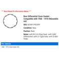 thumbnail image 2 of Rear Differential Cover Gasket - Compatible with 1968 - 1970 Oldsmobile 442 1969, 2 of 2