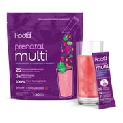 Root'd Prenatal Multivitamin Powder - 25 Vitamins & Minerals with 3x Electrolytes, Folate, Iron, D3 for Mom & Baby, 7 Superfood & Probiotics, Sugar-Free Vitamins & Hydration | 30 Vitamin Drink Packet
