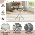 thumbnail image 2 of Round Table Set for 4, 36" Tempered Glass Gold Legs Dining Table with Dining Chairs for Dining Room, Kitchen, Meeting Room, 2 of 9