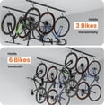 thumbnail image 5 of Ceiling Bike Rack for Garage, Indoor Bike Hanger with 6 Adjustable Bike Hooks for up to 3 Bikes (Horizontally), 6 Bikes (Vertically), 5 of 6