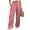 Pink women plus size wide leg pants a1, variant on Cagogo Women Plus Size Wide Leg Pants Cotton Linen Elastic Waist Flowy Casual Lounge Trousers with Pockets Summer Loose Long Pants for Work Beach Wear, Sky Blue M