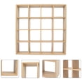 thumbnail image 3 of MasteelfCA Miniature Wooden Storage Rack Mini House Decor 16-grid Shelf Doll House Decor, 3 of 8