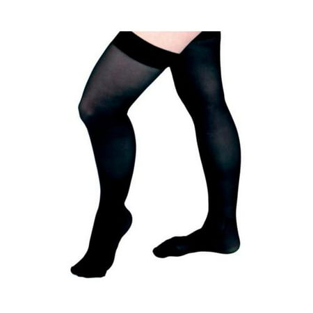 Medline CURAD Thigh-High Compression Hosiery,Black,C MDS1707CBH