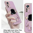 thumbnail image 3 of Compatible with Xiaomi Redmi Note 12S Case for Women Men, Ultra Soft Redmi Note 12S Phone Case with Stand Silicone TPU Plating Cute Astronaut Pattern Cases Cover (Purple), 3 of 14