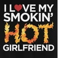 thumbnail image 4 of Old Glory Mens I Love My Smokin Hot Girlfriend Long Sleeve Graphic T Shirt, 4 of 6