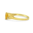 thumbnail image 4 of 14k Yellow Gold Oval Citrine And Diamond Ring, 4 of 6