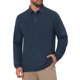 thumbnail image 5 of INSPIRE CHIC Camiseta Polo Básica de Manga Larga en Color Sólido para Hombre M Azul Oscuro, 5 of 6
