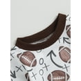 thumbnail image 4 of Barboteuse d'Automne pour Bébés Filles Garçons Manches Longues Col Rond Imprimé Football, 4 of 7