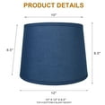thumbnail image 2 of Urbanest French Drum Lamp Shade, Cotton, 12x14x10", Navy blue, 2 of 6