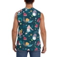 thumbnail image 4 of Fotbe Garden Gnomes In Flower Men's Camiseta sin Mangas Estampada para Hombres, Playera Casual para Gimnasio, Entrenamiento, Playa-Medium, 4 of 7
