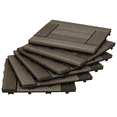 thumbnail image 1 of Outsunny 27 Pcs 12" x 12" Wooden Interlocking Deck Tiles for Patio Balcony, 1 of 10