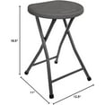 thumbnail image 2 of XgoodX Folding Stools, Heavy-duty Backless Portable Chairs for Adults, 330Lbs Capacity for Kitchen, Rec Room, Camping, 18.5" Height Portable Bar Stool for Indoor Outdoor Use, Non-slip, Dark Grey, 2 of 6