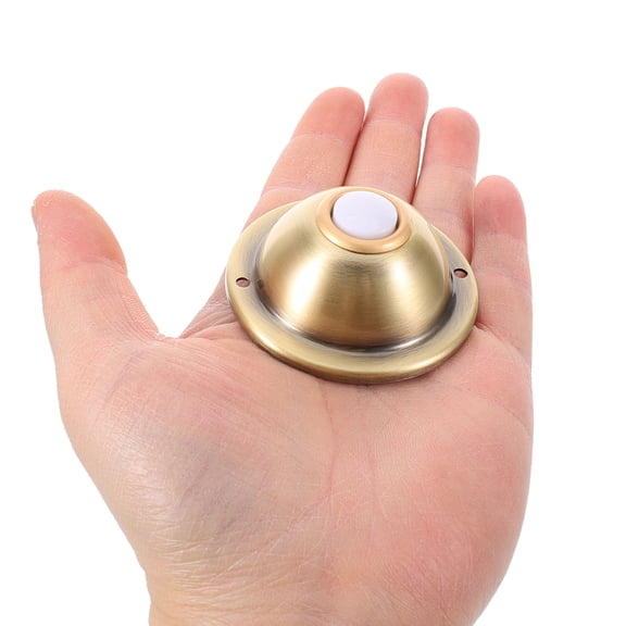 BESTYASH Vintage Style Golden Metal Doorbell Push Button Wired for Home Decorative Wall Mount