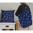 thumbnail image 5 of Soimoi Florals Printed, Polyester Fleece, Fabric by The Yard Sewing DIY Stretch Fabric 56 Inches Wide, WarmFabric for Hats, Coats, Gloves, Blankets, Dark Blue, 5 of 6