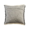 thumbnail image 6 of LR Home Bennett Set of 2 Fringed 20" x 20" Gray Cotton Adult Decorative Throw Pillows, 6 of 9