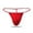 Red, variant on HUPOM Mens Underwear Boxer Briefs Male Thongs Low waist Banded Waist Solid Briefs White L