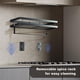 thumbnail image 3 of Estante para especias de pared sin taladrar, estante colgante para especias con soporte para rollo de cocina y 4 ganchos extraíbles, 35 cm, negro…Lumten, 3 of 5