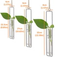 thumbnail image 2 of Hanging Glass Planter - Hydroponic Plant Propagation Test Tube Wall Hanging Terrariums Clear Transparent Glass Flower Vase for Indoor Outdoor Home Office Wedding Décor, 2 of 10