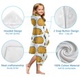 thumbnail image 7 of Cute Yellow Hedgehog Pattern Hooded Bath Towel，50"x30" for Ages 3 To 12 Kids, Quick Dry Lightweight Soft Microfiber Hood Beach Towel Cover Up for Kids, 7 of 7