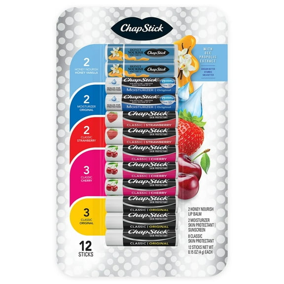 ChapStick Honey Variety Pack, 12 Count