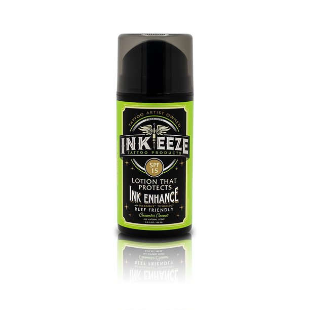 INKEEZE InkEnhance Daily Tattoo Moisturizing Lotion SPF15 Cucumber