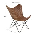 thumbnail image 4 of DecMode 30" x 37" Black Leather Butterfly Chair with Black Stand, 1-Piece, 4 of 10