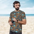 thumbnail image 4 of Wukai Industrial Transportation Print Men's Short-Sleeved Mesh T-Shirt,Quick-Dry Short Sleeve Workout T-Shirt-X-Small, 4 of 8