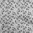 thumbnail image 1 of oneOone Polyester Spandex Gray Fabric Floral Sewing Material Print Fabric By The Yard 56 Inch Wide, 1 of 5