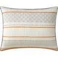 thumbnail image 6 of Nanshing Claudine 7 Piece Casual Stripes Comforter Set, White Orange, King, 6 of 7