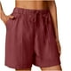 thumbnail image 2 of Karight Linen Shorts for Women High Waisted Lightweight Casual Summer Drawstring Short Pants Beach Vacation Outfit W Pockets, 2 of 7