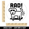 thumbnail image 2 of Rad Dog on a Skateboard Self-Inking Rubber Stamp Ink Stamper - Black Ink - Large 1-1/2 Inch, 2 of 7