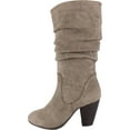 thumbnail image 3 of Esprit Women's Oliana Faux Leather Slouchy Mid Calf Boots Brown Size 9.5, 3 of 3
