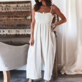 thumbnail image 3 of Aayomet Jumpsuits For Women Dressy Womens Summer Sleeveless Jumpsuit Backless Casual Soild Ruched Slip Jumpsuit,White XL, 3 of 5