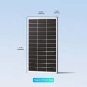 Renogy 100 Watt 12 Volt Bifacial Solar Panel, High Efficiency Monocrystalline PV Module, Power Charger for RV Marine Rooftop Farm Battery, Single 100W