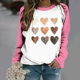 thumbnail image 1 of Aboser Chandails pour Femmes, Imprimé de Cœur de la Saint-Valentin, Col Rond, Manches Longues, Chandails pour Femmes, Vêtements Y2K, Raglan, Hauts Surdimensionnés pour Filles, Chandails Décontractés, T-Shirts Roses, Cadeaux pour Amies, 1 of 3