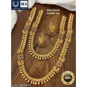 FIRST RAY MART Beautiful Antique Temple Necklace Set /Indian Women Jewellery Gold Plated Fashion Jewelry/Designer Pearl Necklace / Wedding Wear Bridal Gift