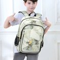 thumbnail image 6 of FORMRS Unisex School Backpack 17" Student Travel Bag with Laptop Compartment, Gray Marble Pattern, 6 of 7