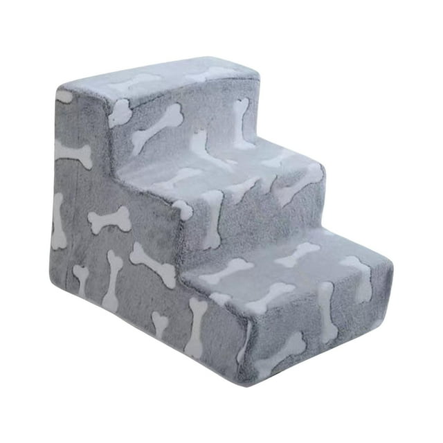S SERENABLE Dog Stairs for Small Dogs Pet Ramp Soft Pet Stairs for Puppy Small Pets Cats 3 step