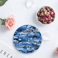 thumbnail image 4 of KXMDXA Camper Moon and Mountain Peak Blue Camouflage Set of 8 Round Coaster for Drinks, Absorbent Ceramic Stone Coasters Cup Mat with Cork Base for Home Kitchen Room Coffee Table Bar Decor, 4 of 6