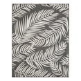 thumbnail image 3 of Unique Loom Outdoor Botanical Collection Area Rug - Palm (7' 10" x 10' Rectangle Charcoal/Ivory), 3 of 6