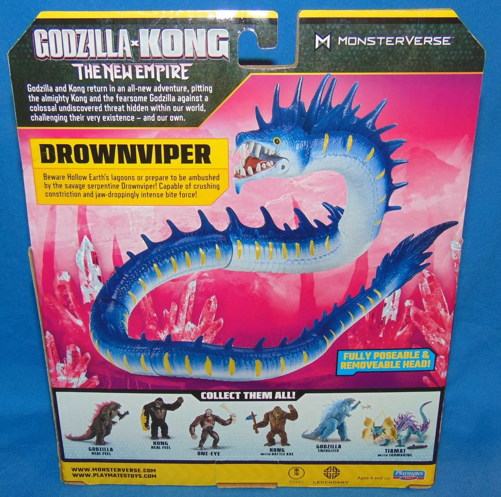Godzilla x King Kong DROWNVIPER with Removable Head *NEW* 6" 2024 NEW EMPIRE