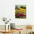 thumbnail image 3 of ARISTURING Farmhouse Truck Wall Art Rustic Red Truck Sunflower Pictures Wall Decor Country Old Barn Windmill Painting Canvas Prints Modern Home Framed Artwork Decorations for Kitchen Bathroom Bedroom, 3 of 5
