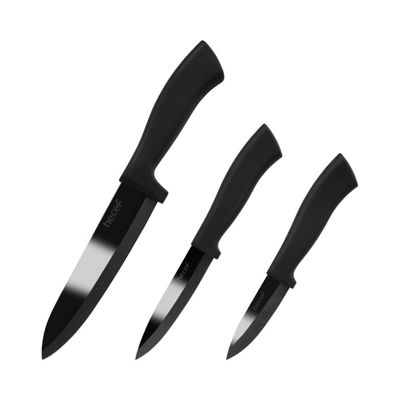  OAKSWARE Kitchen Knife Set 3-Piece, Ultra Sharp Kitchen Knives,  Paring Knife and Utility Knife for Kitchen, German Steel & Ergonomic  ABS-Handle: Home & Kitchen