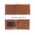 thumbnail image 4 of Men's Light Brown Leather Bifold Wallet RFID Blocking Front Pocket Security Passcase Cowhide Durable Extra Capacity Billfold 6 Credit Cards with Flip-out ID Classic Handmade Gift For Him VINAM-B-06, 4 of 7
