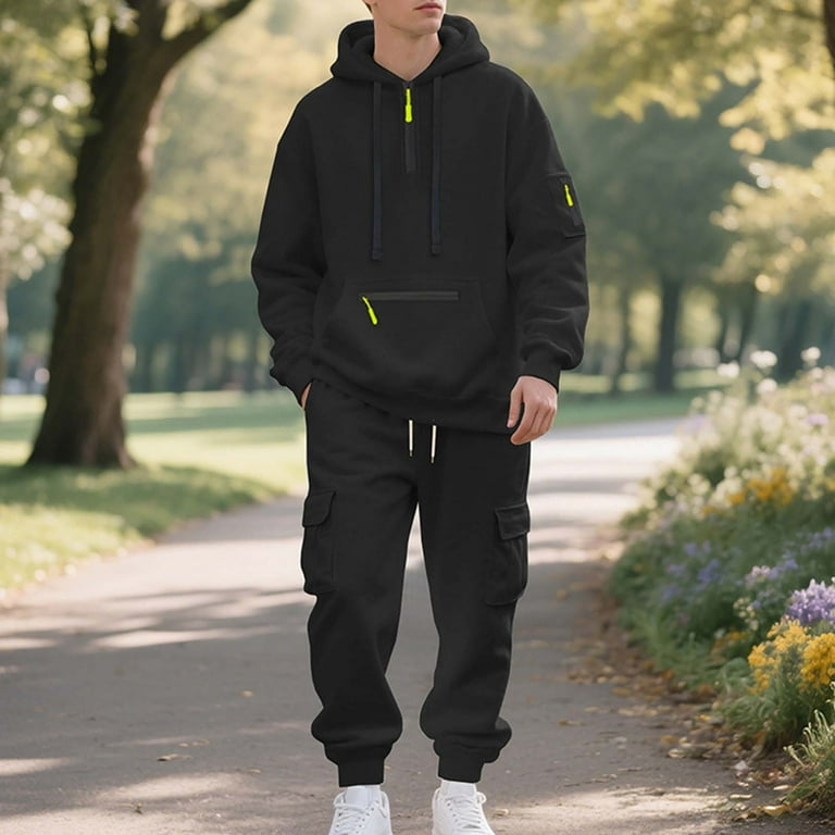 HOMADLES Mens Tracksuits 2 Piece Set Hoodie Zip up Long Sleeve