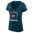 thumbnail image 2 of Women's G-III 4Her by Carl Banks Navy Montreal Canadiens Super-Slim Fit Lightweight Collage Team Graphic T-Shirt, 2 of 3