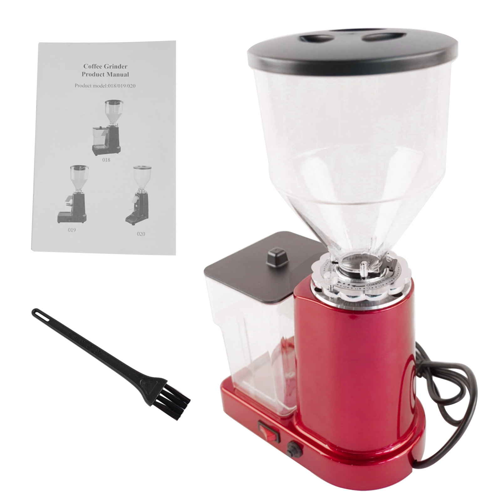 GELUOXI Electric Coffee Bean Grinder 35oz Flat Burr Coffee Grinder with 19 Grinding Settings Adjustable Bulk Coffee Grinder Large Capacity (Red/Black)